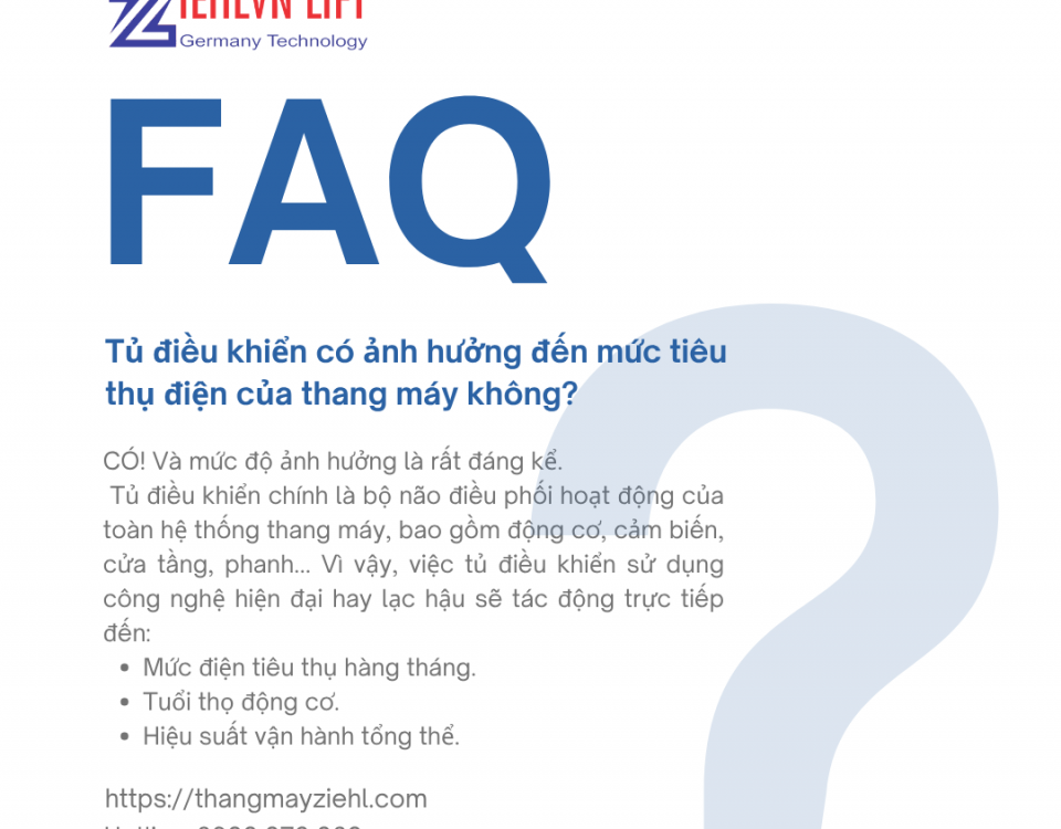 Tủ điều khiển có ảnh hưởng đến mức tiêu thụ điện của thang máy không