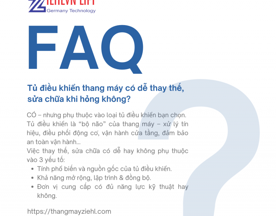 Tủ điều khiển thang máy có dễ thay thế, sửa chữa khi hỏng không